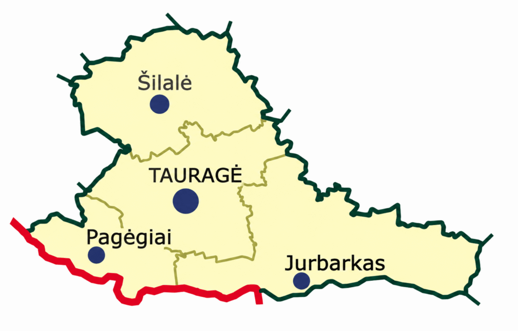 Tauragės regiono investicijų žemėlapis
